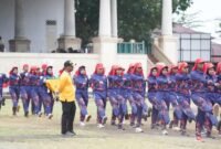 Latihan intensif anggota Paskibraka Kota Ternate di lapangan Ngaralamo Salero || Foto : Edo Huka_Kasedata