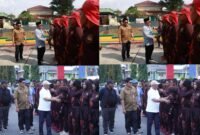 Tauhid-Nasri, kompak memantau langsung kesiapan latihan anggota Paskibraka Ternate di lapangan Ngaralamo Salero || dok : kasedata.id