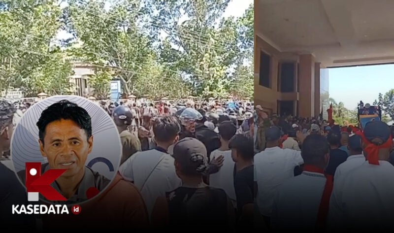 Masa Aksi DOB Sofifi/Akademisi Fakultas Hukum Unkhair Abdul Kadir Bubu || Dok : kasedata.id