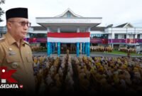 Wali Kota H. M. Tauhid Soleman/Apel gabungan di halaman kantor Wali Kota Ternate, Senin 7 Juli 2025 || Dok : kasedata.id