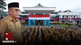 Wali Kota H. M. Tauhid Soleman/Apel gabungan di halaman kantor Wali Kota Ternate, Senin 7 Juli 2025 || Dok : kasedata.id