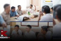 Wakil Bupati Helmi Umar Muchsin didamping kepala BPBD Halsel Aswin Adam, saat melakukan audiensi ke BWS Maluku Utara || dok; kasedata
