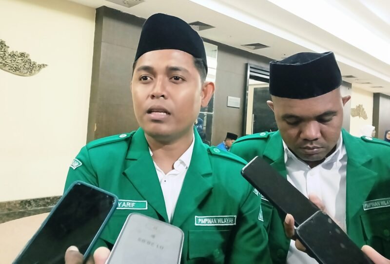 Ketua PW GP Ansor Maluku Utara, Syarif Abdullah didampingi Sekretaris Yuhlif Assagaf. || dok : Sukarsi