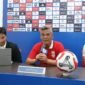 Pelatih Malut United Hendri Sosilo sampaikan keterangan persnya usai bermain imbang menghadapi Bali United. || dok : Ilham/Kasedata