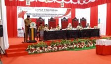 Pidato Bupati Halsel dalam rapat paripurna pengesahan RPJMD 2025-2029 || Foto : Ridal_kasedata