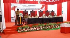 Pidato Bupati Halsel dalam rapat paripurna pengesahan RPJMD 2025-2029 || Foto : Ridal_kasedata