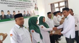 Serah terima jabatan (Sertijab) dipimpin langsung Kepala Kemenag Halsel, Saiful Djafar Arfah. || dok : Ridal_kasedata