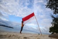Pulau Liwo, kecamatan patani utara, Halmahera tengah, lokasi yang dipilih akan  digelar upacara HUT Kemerdekaan || Sukrasi_kasedata