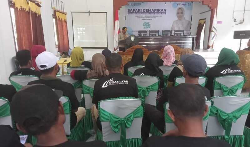 Bupati Kepulauan Sula Fifian Adeningsi Mus dalam sambutannya yang diwakili Asisten III Bidang Administrasi, Abdi Umagapi. || dok : Karno/Kasedata