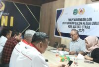 Tim pemenangan Sarbin Sehe saat berada di sekretariat KONI Maluku Utara. || dok : Ilham/Kasedata