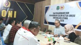 Tim pemenangan Sarbin Sehe saat berada di sekretariat KONI Maluku Utara. || dok : Ilham/Kasedata