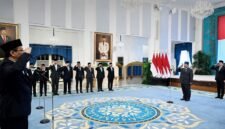 Presiden Prabowo Subianto melantik sejumlah menteri di istana negara, Jakarta. || dok : Istimewa