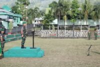Agenda penutupan Latihan Kader Pelatih Pencak Silat Militer (PSM) di Kodim 152/Baabullah [dok : sukarsi/kasedata]