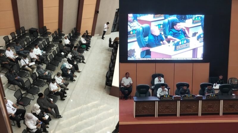 Suasana paripurna di DPRD Kota Ternate yang dihadiri segelintir OPD [Foto : amat/kasedata]