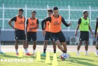 Sesi latihan pemain Malut United jelang melawan Bhayangkara Presisi Lampung FC [Foto : official malut united]