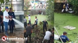 Wali Kota Ternate Dr.H.M.Tauhid Soleman, sat memimpin aksi bersih-bersih dalam memperingati Word Cleanup Daya 2025  [Foto : kasedata.id]