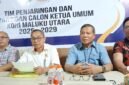 Konferensi pers Tim Penjaringan dan Penyaringan (TPP) KONI Maluku Utara. || dok : Ilham/Kasedata