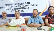 Konferensi pers Tim Penjaringan dan Penyaringan (TPP) KONI Maluku Utara. || dok : Ilham/Kasedata