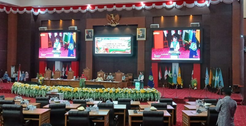 Gubernur Maluku Utara, Sherly Tjoanda saat menyampaikan pidatonya. || dok : Ilham/Kasedata