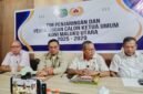 Ketua TPP KONI Malut, Ridha Ajam, saat menggelar konferensi pers, Senin (6/10/2025) sore pukul 16.00 WIT [ Foto : Ilham_kasedata]
