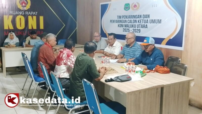 kedatangan tim pemenang Sarbin Sehe ke Sekretariat TPP KONI Malut untuk melakukan pendaftaran kembali, Jumat sore [Foto : kasedata.id]