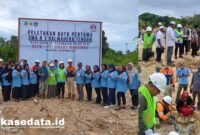 Prosesi pelatakan baru pertama pembangunan gedung SMA Negeri 3 Halteng [dok : kasedata]