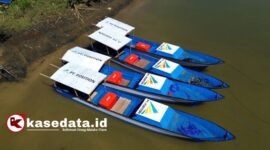 Bantuan empat unit perahu fiber lengkap dengan alat tangkap serta satu unit rumah penyimpanan ikan kepada kelompok nelayan yang akan diberikan PT Position [dok : kasedata]