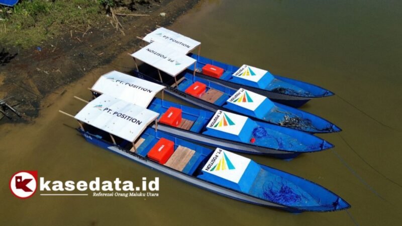 Bantuan empat unit perahu fiber lengkap dengan alat tangkap serta satu unit rumah penyimpanan ikan kepada kelompok nelayan yang akan diberikan PT Position [dok : kasedata]