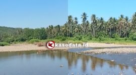 Satu titik di sepanjang Sungai Ake Toniku yang menjadi sumber utama luapan air ke perkampungan Warga Tabadamai [dok : kasedata]