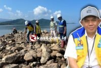 Pembangunan breakwater di Desa Tuniko, Halmahera Barat [dok : kasedata]