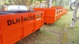 Kontainer TPS yang disiapkan DLH Halsel (doc: Ridal/Kasedata)