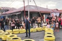 Wakil Wali Kota Ternate, Nasri Abubakar, saat memberi sambutan dalam ajang pembukaan Topans Cycle Road Race Seri III [dok : sukarsi/kasedata]