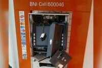 Aksi pembobolan ATM BNI di kompleks Lapangan Merdeka Amasing Kota, Kecamatan Bacan [dok : ridal/kasedata]
