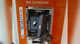 Aksi pembobolan ATM BNI di kompleks Lapangan Merdeka Amasing Kota, Kecamatan Bacan [dok : ridal/kasedata]