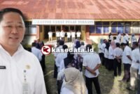 Sekda Kota Ternate, Dr. Rizal Marsaoly/Suasana apel bersama di Kantor Kecamatan Pulau Ternate [dok : sukarsi/kasedata]
