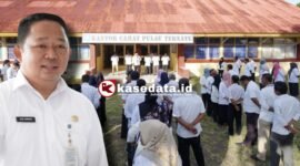 Sekda Kota Ternate, Dr. Rizal Marsaoly/Suasana apel bersama di Kantor Kecamatan Pulau Ternate [dok : sukarsi/kasedata]