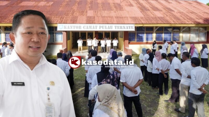 Sekda Kota Ternate, Dr. Rizal Marsaoly/Suasana apel bersama di Kantor Kecamatan Pulau Ternate [dok : sukarsi/kasedata]