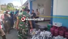 Pasca kejadian, dapur MBG yang berlokasi di Kelurahan Kastela telah dipasangi garis polisi (police line) untuk kepentingan penyidikan [dok : sukarsi/kasedata]