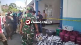 Pasca kejadian, dapur MBG yang berlokasi di Kelurahan Kastela telah dipasangi garis polisi (police line) untuk kepentingan penyidikan [dok : sukarsi/kasedata]
