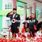 Bassam Kasuba saat memimpin upacara peringatan HKN 2025 di Halaman Kantor Bupati Halsel [Dok : Ridal/Kasedata]