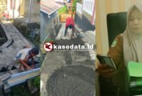 Pemasangan paving block di jalan setapak lingkungan RT 10 menggunakan Dana Kelurahan 2025/Lurah Kayu Merah Fatma Waheng [dok : kasedata.id]