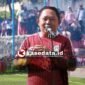 Ketua PGRI, Rizal Marsaoly (RM), saat membuka Liga Pelajar SD se-Kota Ternate [Foto : Ongky/kasedata]