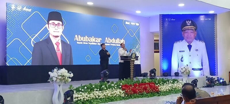 Kepala Dinas Pendidikan dan Kebudayaan, Abubakar Abdullah saat menyampaikan sambutan dan laporan capaian kinerja Dikbud sepanjang tahun 2025 dan rencana kerja tahun anggaran 2026. || dok : Ilham/Kasedata