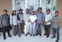 Ketua Wilayah IKA PMII Maluku Utara bersama jajaran usai menggelar audiensi dengan Harita Grup. || dok : Ilham/Kasedata