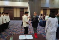 Prosesi pelantikan KONI Malut oleh Ketua Umum KONI Pusat, Letjen (Purn.) Marciano Norman.