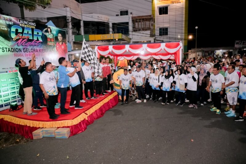 Peluncuran Car Free Night oleh Wali Kota Ternate di Kawasan Stadion Gelora Kie Raha [Foto : ongky/kasedata]