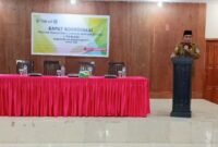 Wakil Bupati Helmi Umar Muchsin saat membuka Rakor bersama Pendamping TEKAD Halsel (Foto : Ridal/Kasedata)