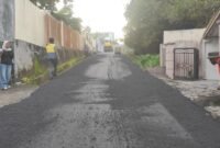 Pekerjaan salah satu ruas jalan di Kecamatan Ternate Utara, Kota Ternate [dok : kasedata]