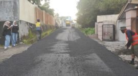 Pekerjaan salah satu ruas jalan di Kecamatan Ternate Utara, Kota Ternate [dok : kasedata]