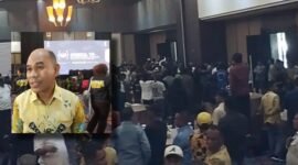 Koordinator Steering Committee  Musda VI HIPMI Malut, Mohdar Bailusy/Suasana usai pembukaan Musda pada Senin kemarin [Foto : haerun/kasedata]